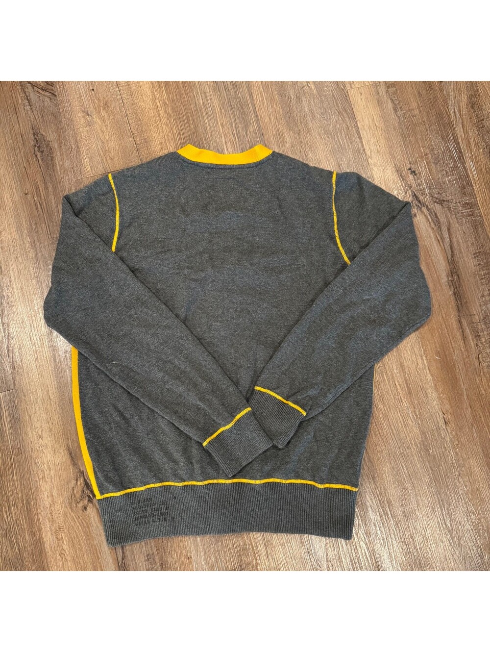 G-Star RAW News CLR Block Cardigan Knit Sweater XL Yellow and Gray - Picture 5 of 9